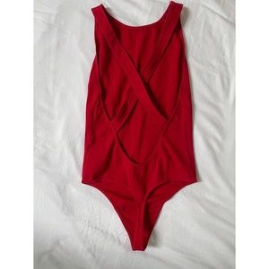 Wilfred Free Cross Back Red Bodysuit